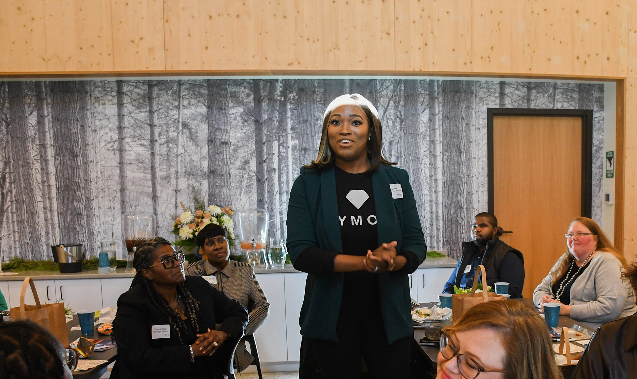 Woman Speaks at The Women's Fund Grantmaking Event 2024