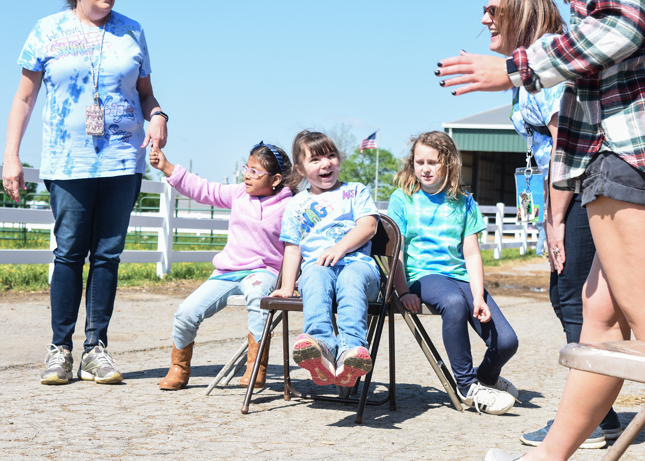 Kids playing at Whip Crackin' Rodeo, Wilson County