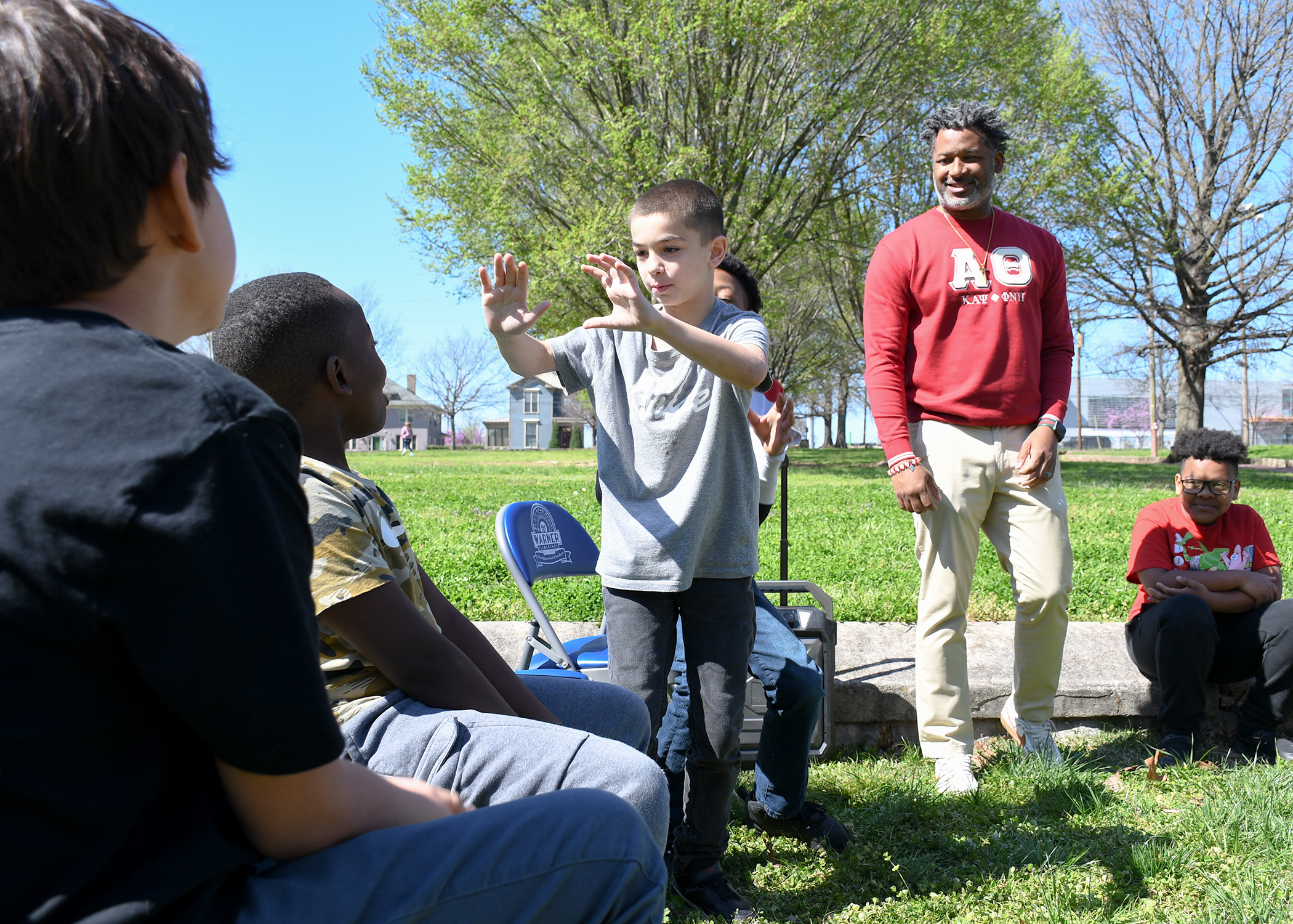 Lonnell Matthews with children, My Brother's Keeper